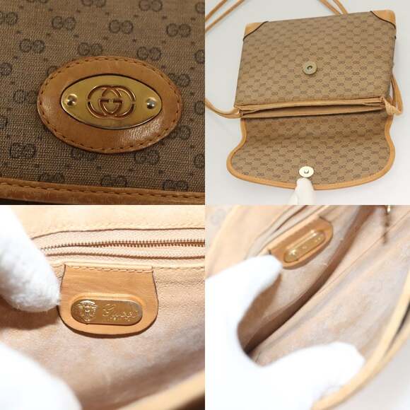 GUCCI Micro GG Supreme Shoulder Bag Pvc Beige Gold 007 92 007 92 - Picture 11 of 13